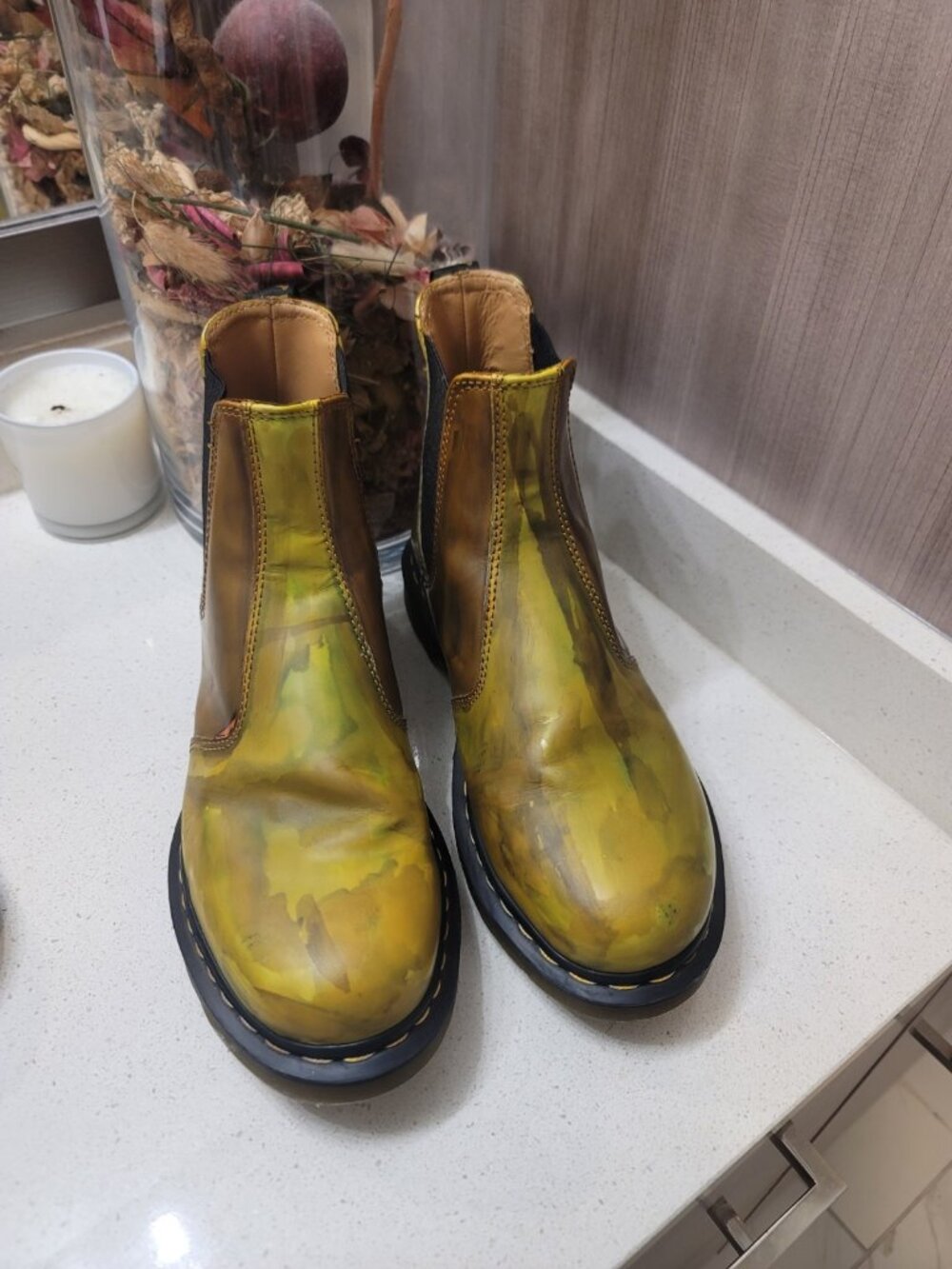 Dr. Doc Martens 2976 Chelsea Pop Gaucho Crazy Horse Customized Men 9 Women 10